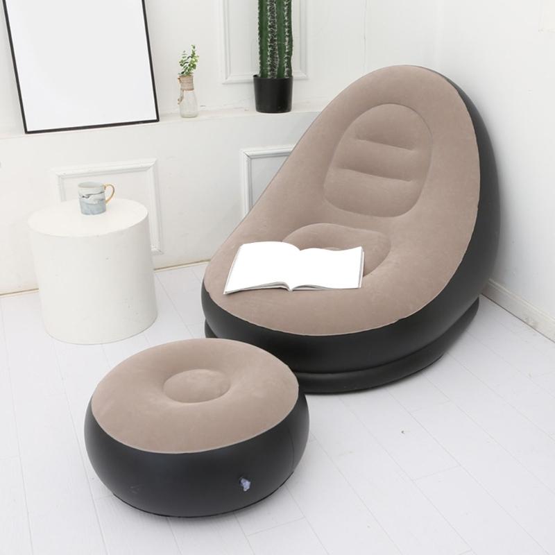 Quiet Flocks Inflatable Stool with Nonslip Bottom Multifunctional Air Cushions Stool for Homes Gym Use