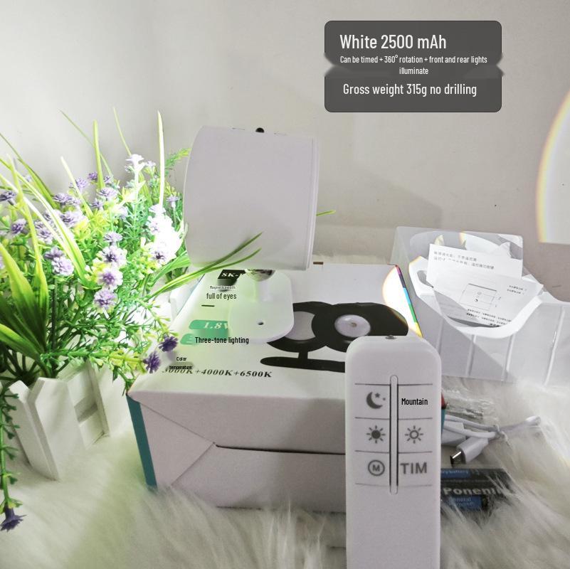 

Бездротовий приліжковий світильник для читання з пультом дистанційного керування, USB-зарядкою та магнітним кріпленням