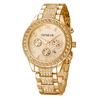 GENÈVE Genève Montre Diamant Trois Yeux Bracelet Acier Calendrier Montre Mode Féminine Loisir Montre Mécanique