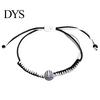 Cool Layered Wristband Sports Themed Braided Bracelet, Adjustable Hand Woven Rope with Personalized Fan Gift Ball Charms, Trendy Wrist Strap