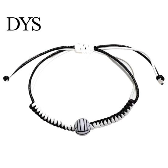 Cool Layered Wristband Sports Themed Braided Bracelet, Adjustable Hand Woven Rope with Personalized Fan Gift Ball Charms, Trendy Wrist Strap