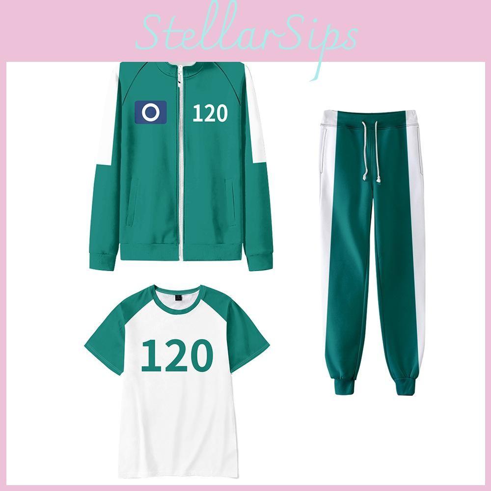 Squid Game Spieler Cosplay Kostüm Trainingsanzug Komplette Kleidung Halloween Set