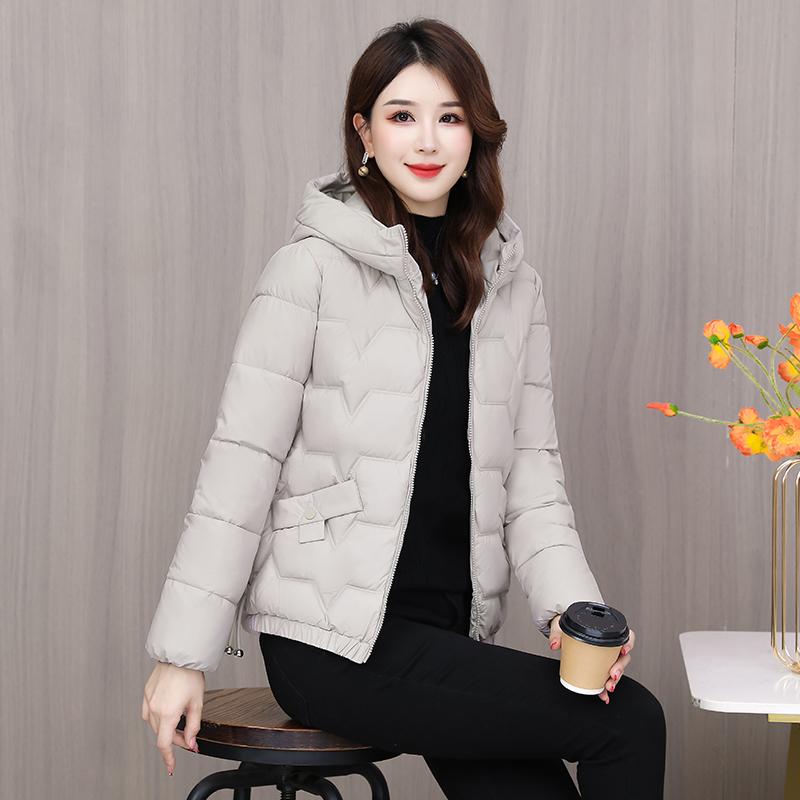 Women's Short Lightweight Down Cotton Jacket 2025 New Style Midi-Length Autumn Winter Coat for Middle-Aged and Elderly