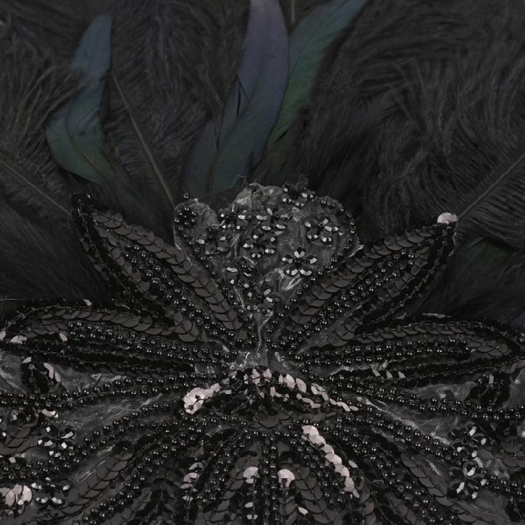 Feather Flapper Headband Masquerade Headpiece Mardi Gras Art Hair Accessories
