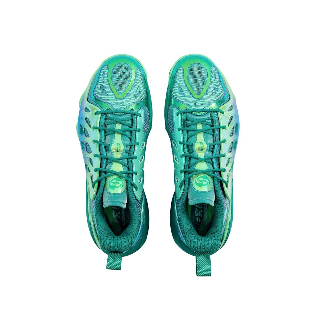 Li Ning BadFive Chase 2 SUPER Halt Unterstützung Anti-Torsion Niedrig geschnitten Basketballschuhe Herren Grün ABFW013-12