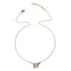Butterfly full diamond necklace, new jewelry fashion high-end wind collarbone chain women's neck chain