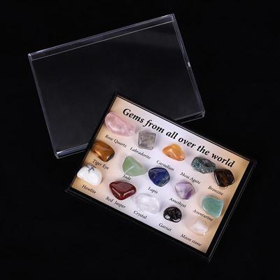 Doğal Kristal Cevheri Numuneleri - Bilim ve Jeoloji Öğretimi için 15 Çeşit Mineral Çakılı