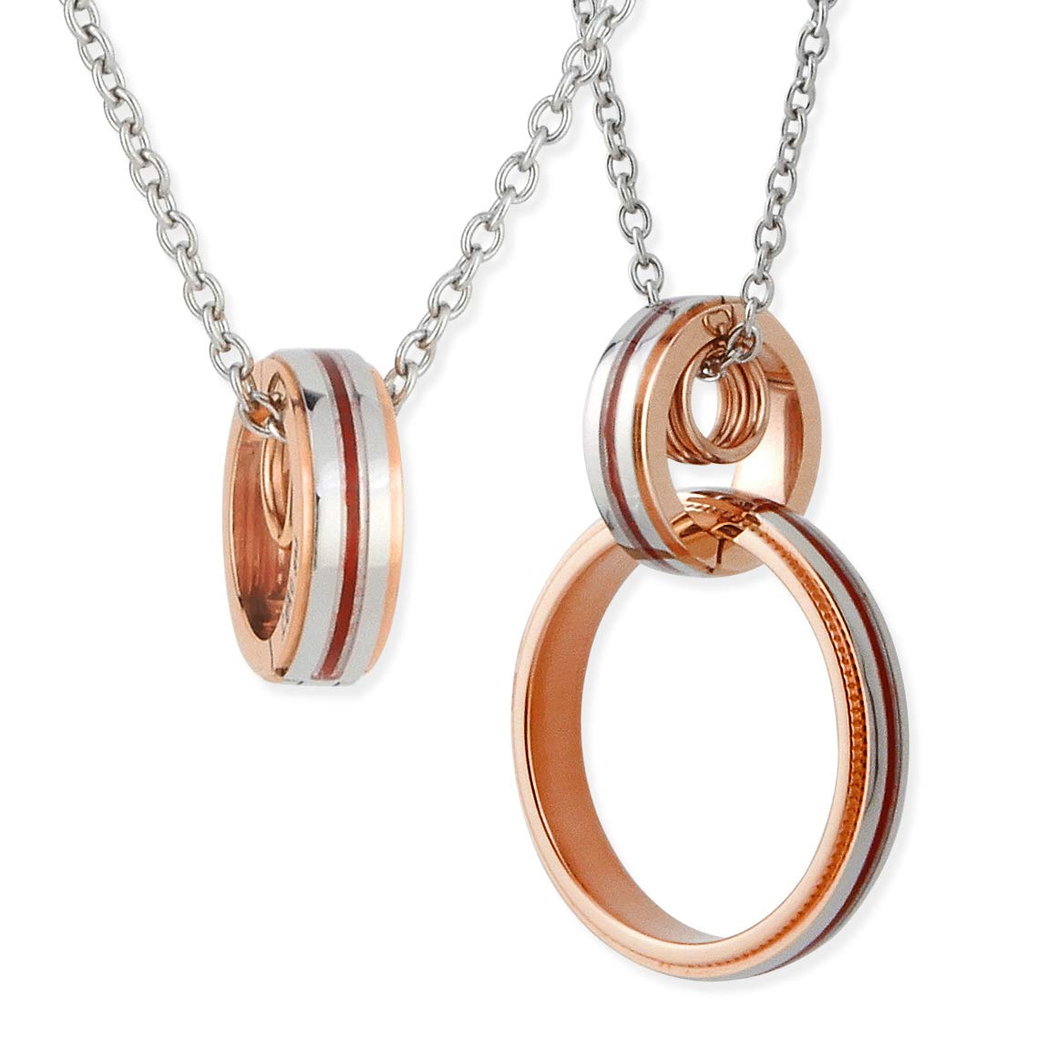 

Amore Thread that connects two Stainless Simple Ring Ring as a Surgical Stainless Rose Azuki Chain 50cm [La Eterno] Necklace, people, Steel, Holder,