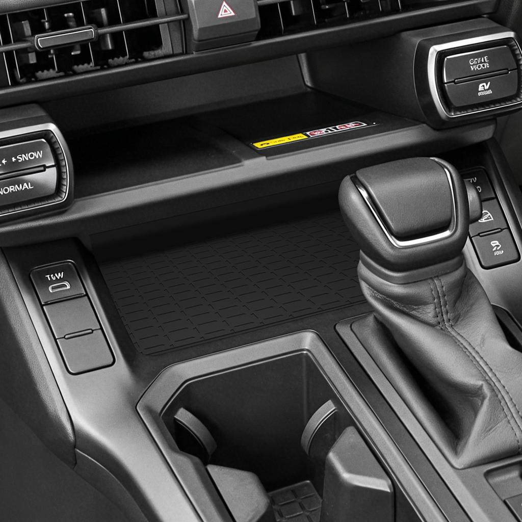 for Toyota RAV4 2026 Center Storage Box Pad Anti slip Mobile Phone Protective Mat silicone Car Interior Accessories Black