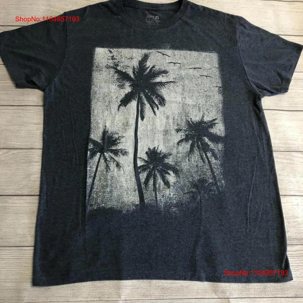Apt 9 T Shirt Mens Extra Large Palm Tree Summer Beach Everyday vintage Washed Soft Top For Everyday Wear Stretched Breathable
