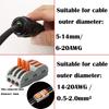 CTRICALVER Waterproof Junction Box Outdoor Cable Connector New IP68 Connector External Sleeve Coupler 5mm-14mm (4 Pack)