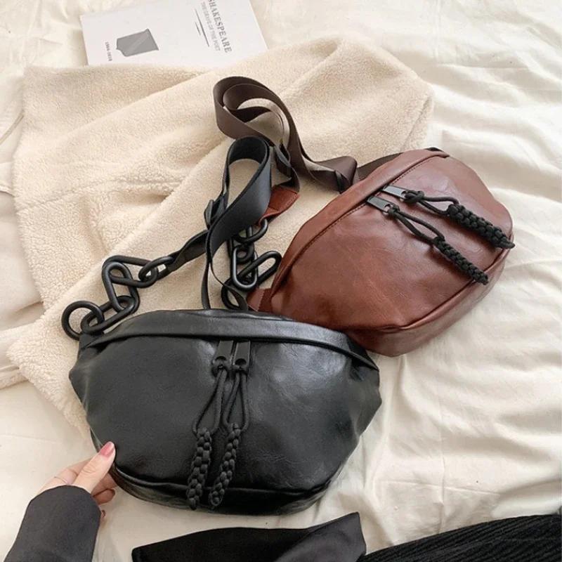 

Fashion Soft Leather Waist Bag Ladies Fanny Pack High Quality Shoulder Belt Purse Bags Fashion Designer Crossbody Chest Bags