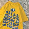 May All Negative Evergy Be Returned To Sender Man T-Shirts Hip Hop Quality Loose Shirt Pattern Tops Simplicity Cotton Clothes