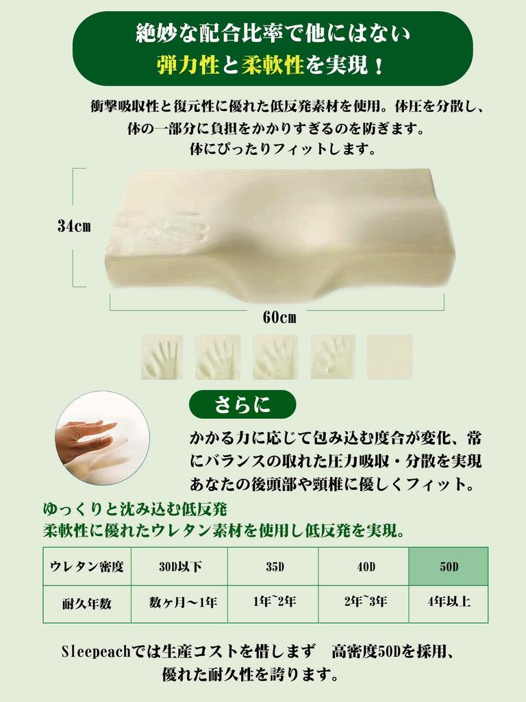 Sleepeach Memory Memory Foam Just Large Pillow, Foam, Pillow, Fit, Cover, Washable, 6034cm7-11cm, Pillow,