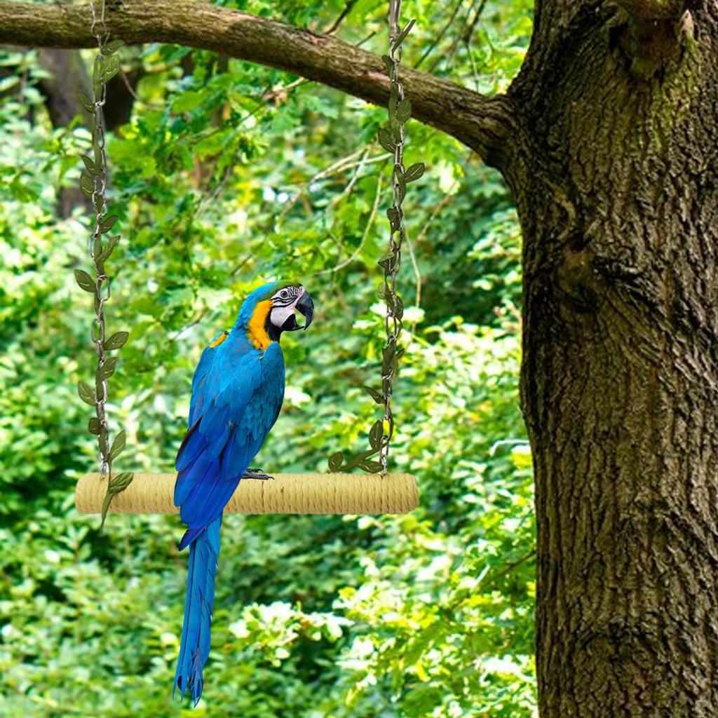 Bird Parrot Perch Hanging Hammock Chewing Indoor Outdoor Exercise Toy