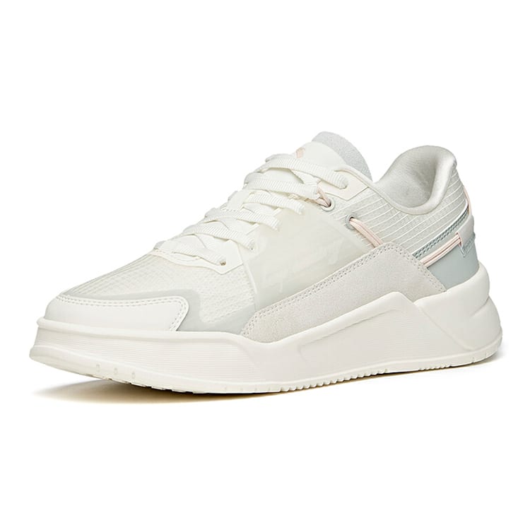 Anta Life Collection Low Top Skateboard Shoes Women's Ivory White Green 922128820-4