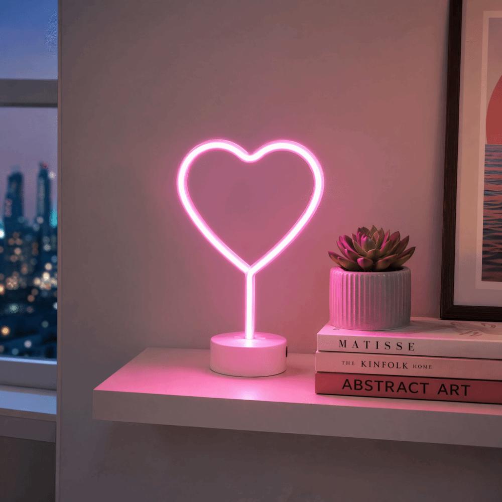 Pink Light LED Neon Light USB or Battery Operated LED Neon Sign Neon Desk Lamp  Wedding Decoration