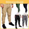 Mens Urban Fashion Slim Fit Zipper Shirring Twill Cargo Jogger Pants In Premium Quality Cotton Blend