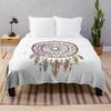 Colorful Dreamcatcher Bohemian Super Soft Fleece Throw Blanket Lightweight All Season Warm King Queen Size Blanket Lightweight