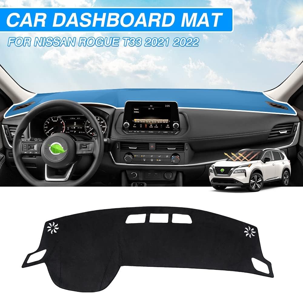 Dashboard Cover Mat for Nissan Rogue 2026-2026 2026 Accessories Dash Cover Flannel Dash Mat Sunshade Glare UV Rays Protector