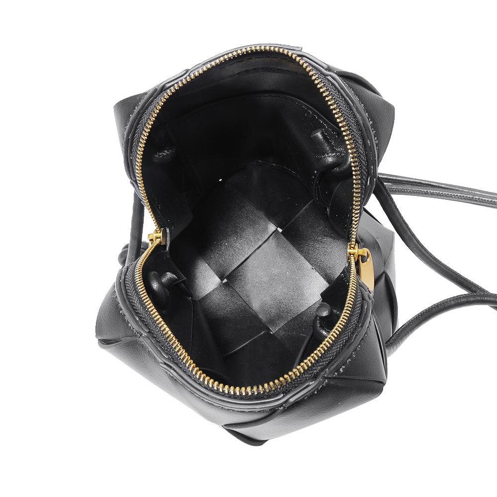 Spring/summer Small Fragrant Wind Diamond-check Crossbody Bag Autumn/winter Leather Bag Braided Box Bag Single Shoulder Bag