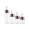 Mini Dropper Bottles Oil Aromatherapy Bottles with Rose Gold Cap Reagent Pipettes Bottles  Transparent Bottle 1ml 2ml 3m 4m 5m