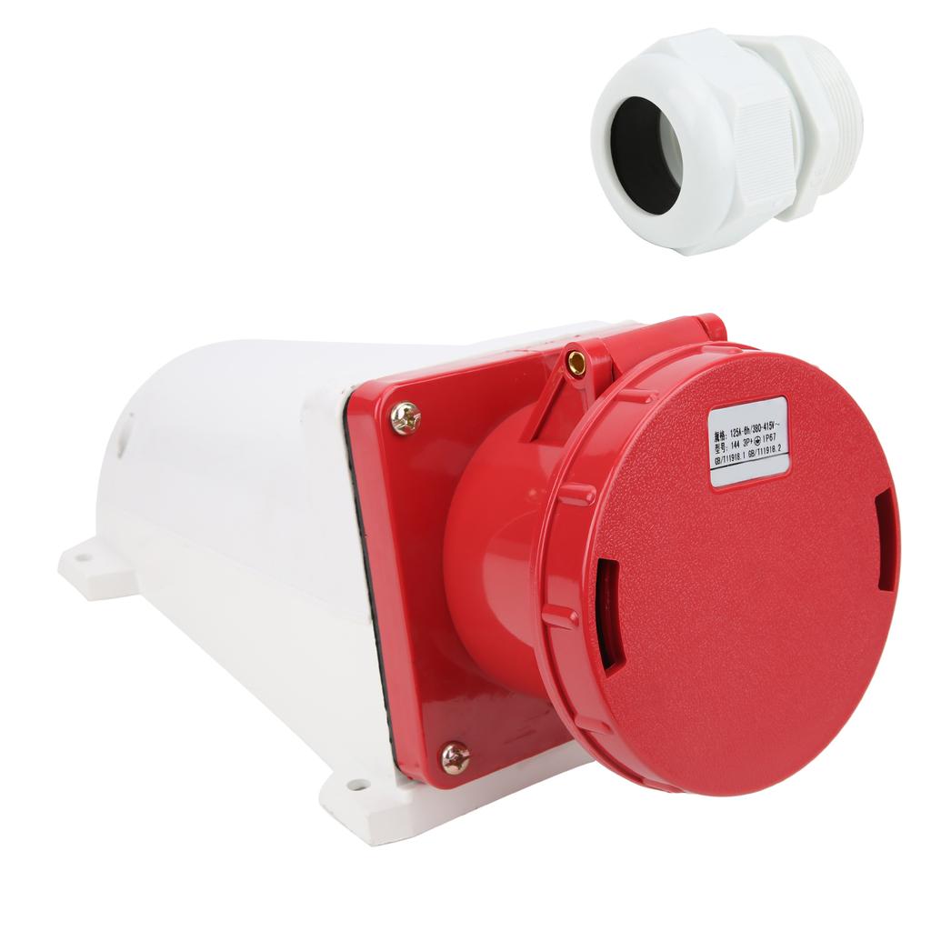 380415V 125A Industrial Connector 3P+E 4 Pin Power Plug IP67 Waterproof for Agriculture