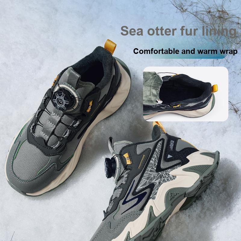 Anta Kids Trendy Fashion Thickened Non-Slip Wear-Resistant Low-Top Casual Shoes Kids Casual Shoes Green Black A12446933-3