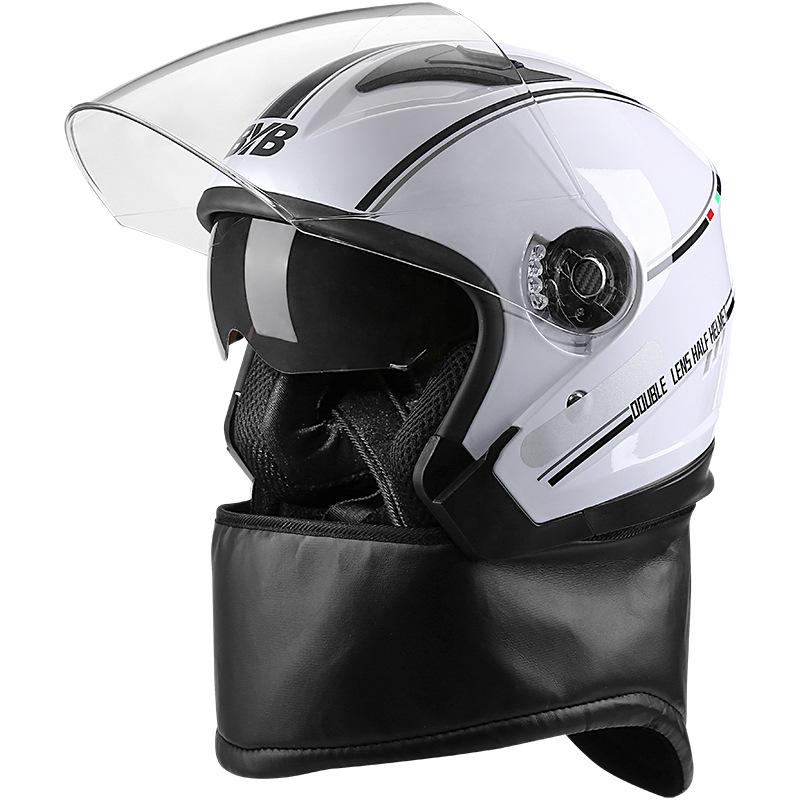 3C Certified Helmet Motorcycle Electric Vehicle Helmet Four Seasons Universal Anti-fog Dual Lens Motorcycle Helmet