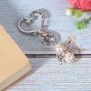 10Pcs Guardian Angel Key Rings 6cm Cute Angel Wing Heart Keychains White Pink Blue Alloy for Family Member Small Gift