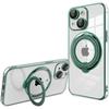 iPhone 15 Plus Case - Cool - Magnetic Ring - Green - Shockproof - Magsafe Compatible