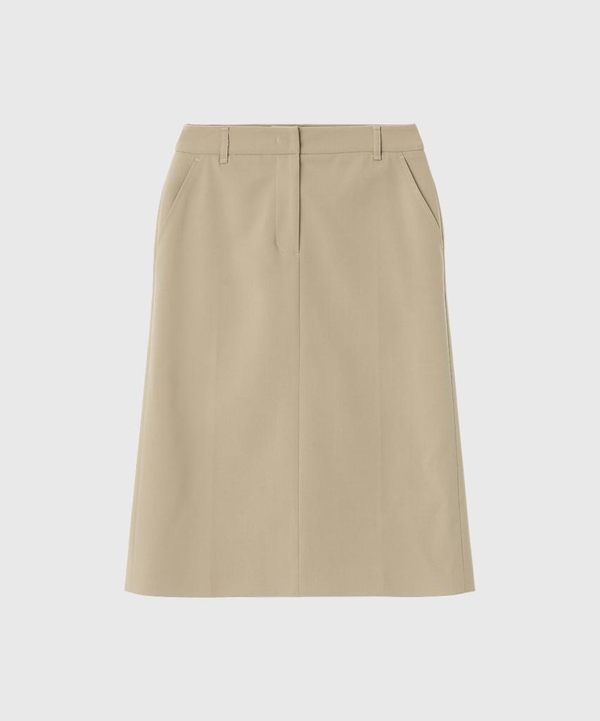 Lugkaeseuteu Seren H-Line Midi Skirt_Beige / Seren H Line Midi Skirt_Beige