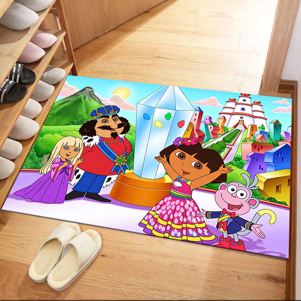 Dora Explorer Floor Rug Office Rug Design for Dormitory Balcony Bedrooms Game Room Anti-slip Rug Decorate Offices Wedding Party Gift