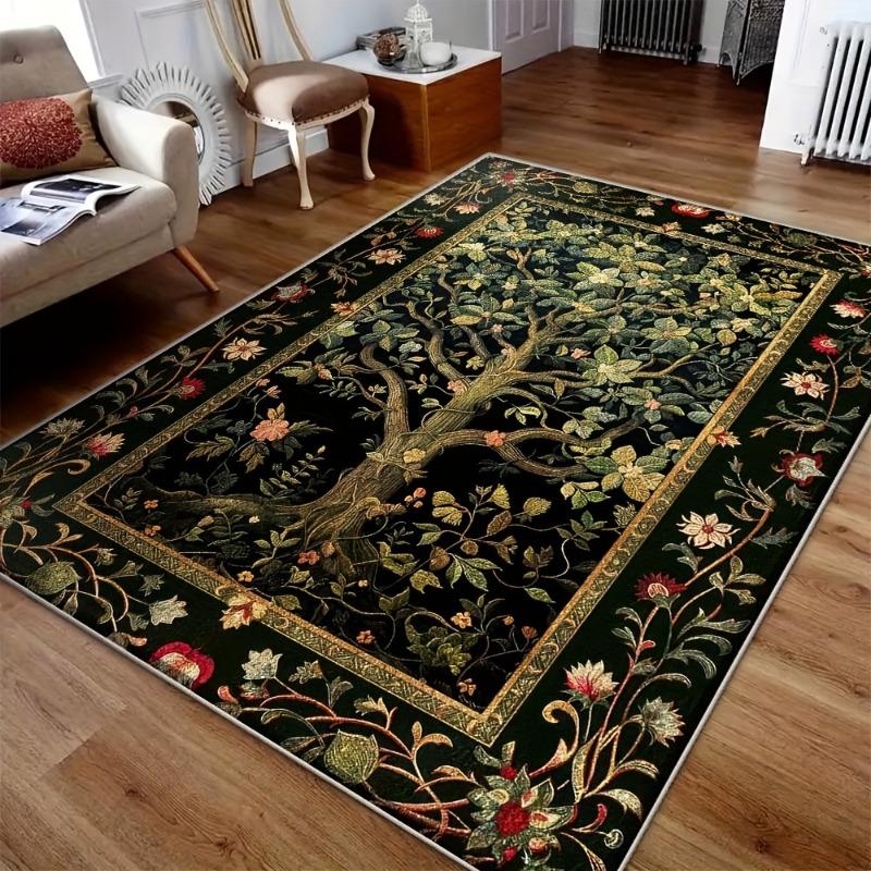 Vintage Printed Mat Suitable for Dining Family Office Luxury Retro Style Soft Comfortable for Living Room, Bedroom, and Kitchen