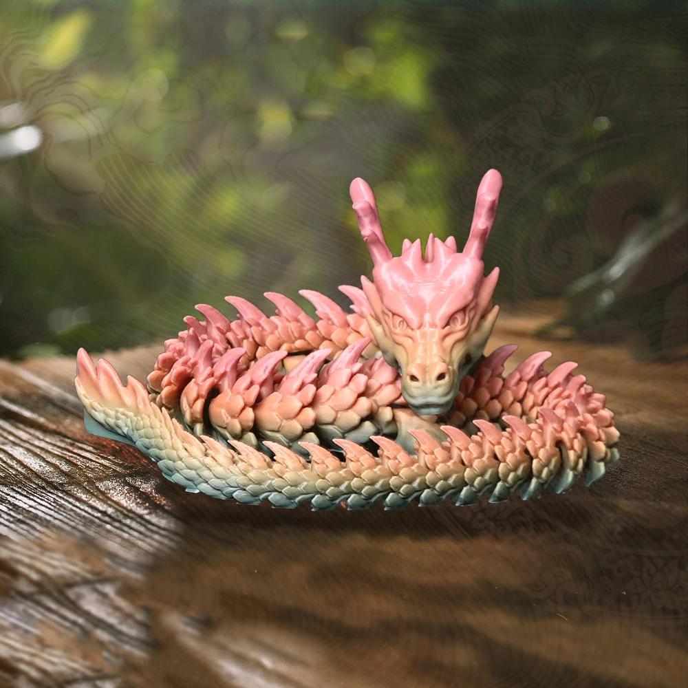 

3D Printing Chinese Dragon Landscaping Ornaments Handicrafts Joints Movable Creative Figure Decoration Children s Gift Toys 30cm