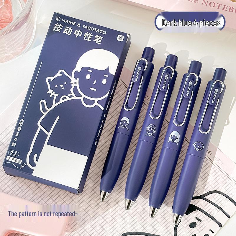 

TACOTACO Black Gel Click Pen — портативная ручка для подписи с жирным шрифтом для студентов 0.5mm