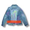 [USED] Classic ZARA colorful painted distressed denim jacket/jacket