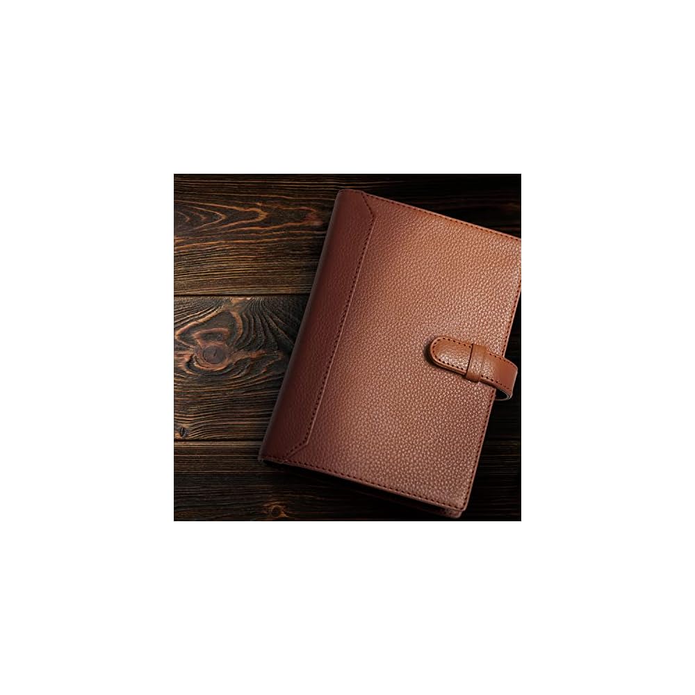 BLUE SINCERE System Planner, A5 Size, Genuine Leather, 6-Ring Binder, Cowhide Leather, Vegetable