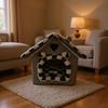 Cuccia calda per animali domestici Quattro Stagioni: Letto Rimovibile e Lavabile per Gatti e Cani di Piccola Taglia