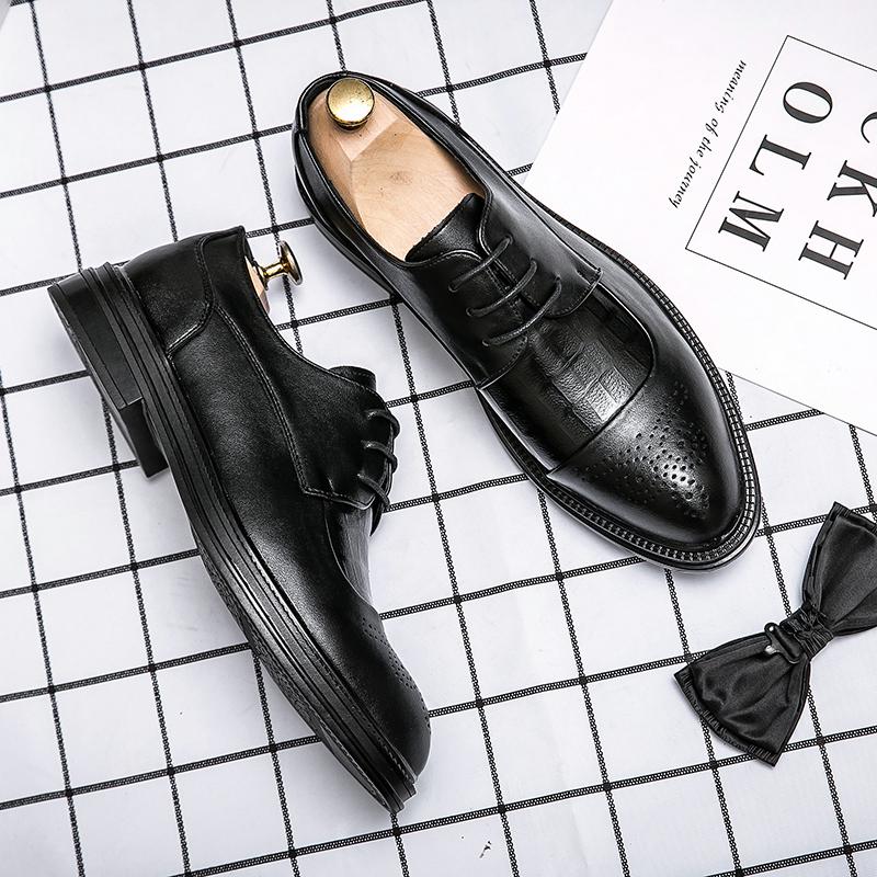 FashionClassic Formal Shoes Men Dress Leather Shoes Casual Fashion Men's Shoes Retro Pointed Toe Oxfords For Men Wedding Male Footwear