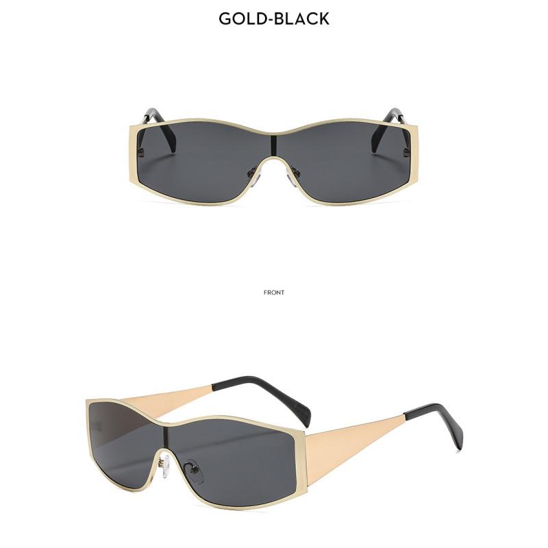 Women's glasses fashion new one-piece metal cycling sunglasses, cross-border European and American ins Xiaohongshu personalized high-end sunglasses