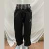 European and American Retro Sports Casual Loose Fitting Men's and Women's Double Waisted Fake Two-piece Sweatpants