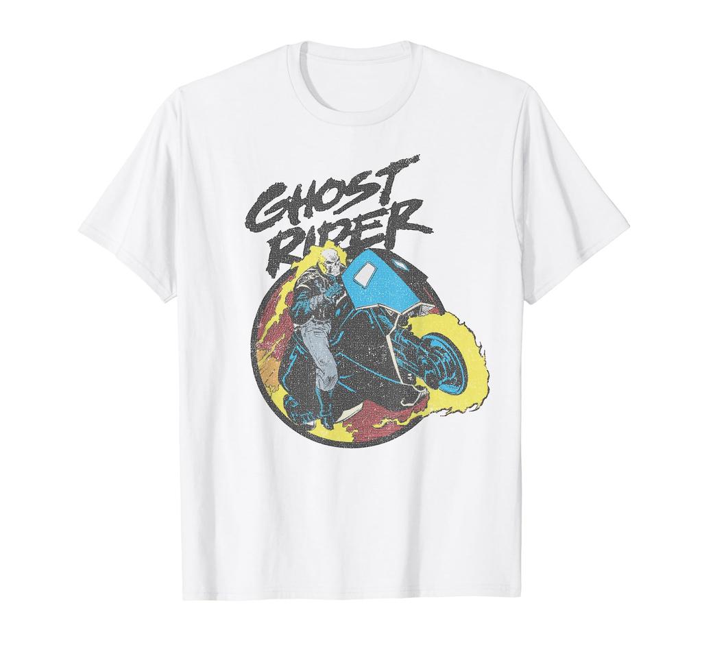 Marvel Ghost Rider Circle Portrait Action Shot T-Shirt