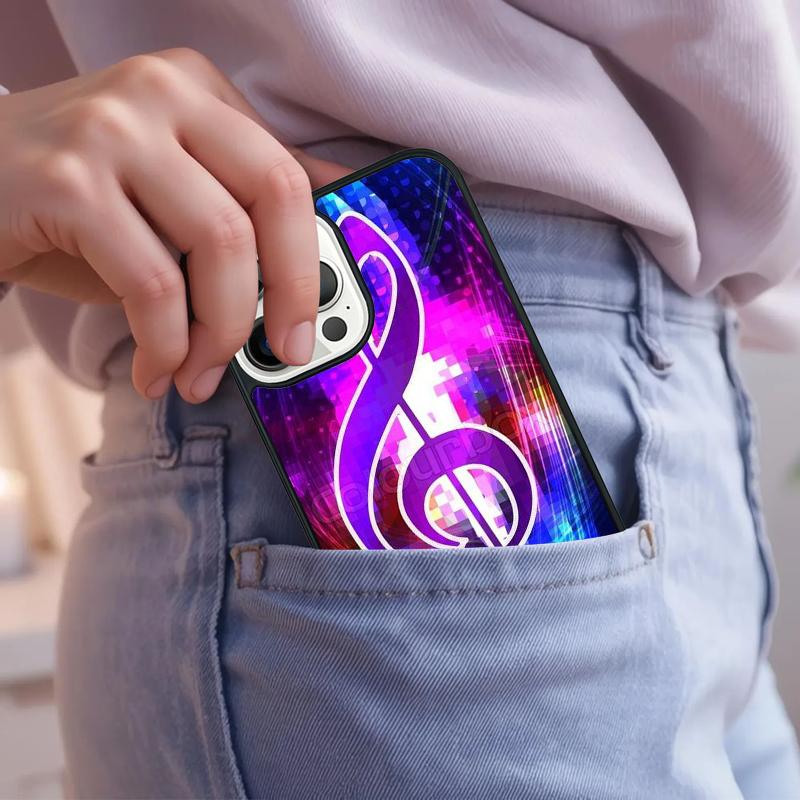 Music Notes Phone Case For iPhone 17 Air 15 16e 14 13 Pro Max Coque 12 11 Pro Max PLUS cover
