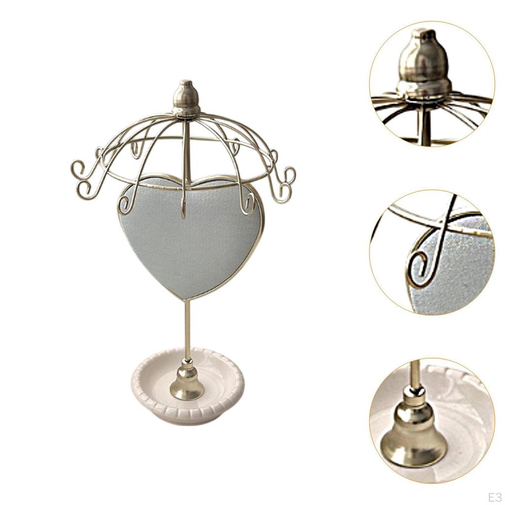 Halskettenhalter Ausstellungsständer Drehbar Heimdeko Einfacher Schmuck-Organizer Ständer für Ringe