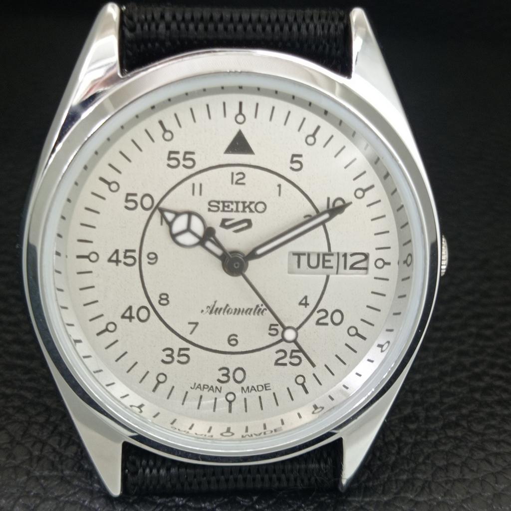 REFURBISHED SEIKO 5 AUTOMATIC 6309A VINTAGE JAPAN MENS SILVER WATCH A442253-1