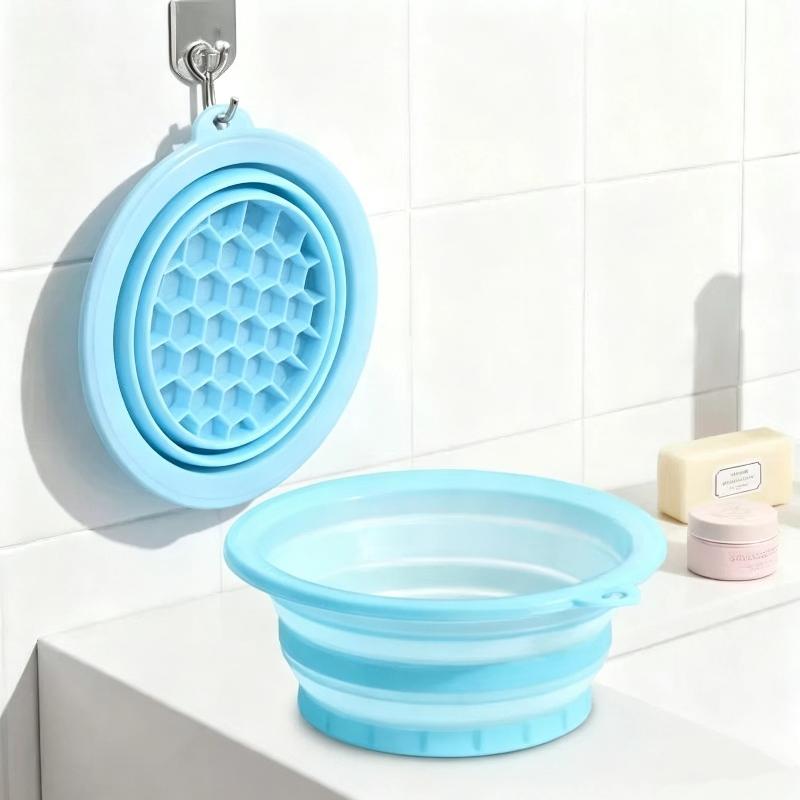 Silikon faltbare Gesichts-Eisschüssel mit integrierter Eisform Facials Tauchwaschbecken zum Porenverkleinern Tragbar für zu Hause Hautpflege