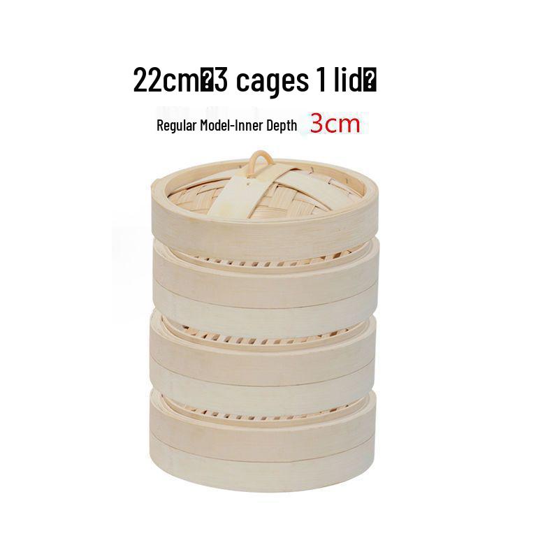 Multi-Layer Bamboo & Stainless Steel Steamer Set: Household & Commercial Use