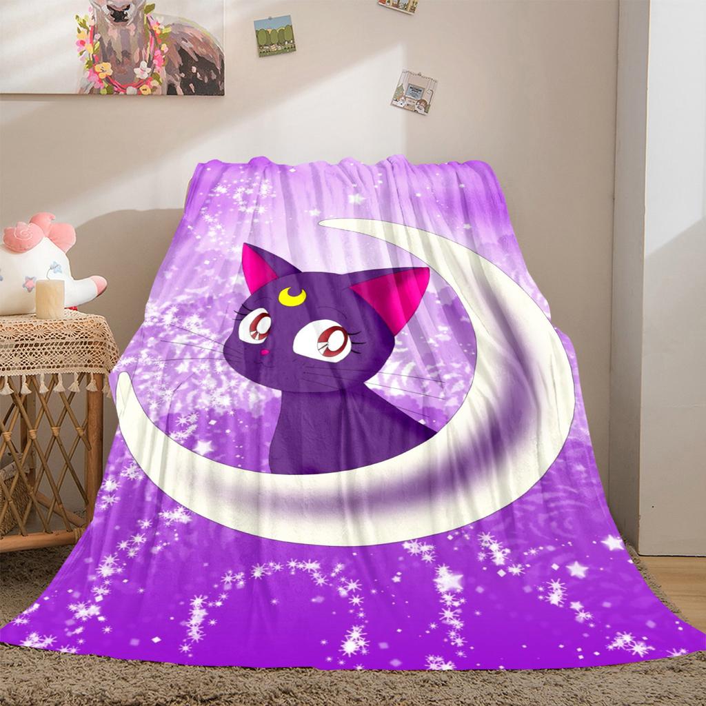 Japanese anime cute cartoon theme Sailor Moon Tsukino Usagi blanket suitable for home beds, sofa covers, office nap, outdoor warm blankets O11