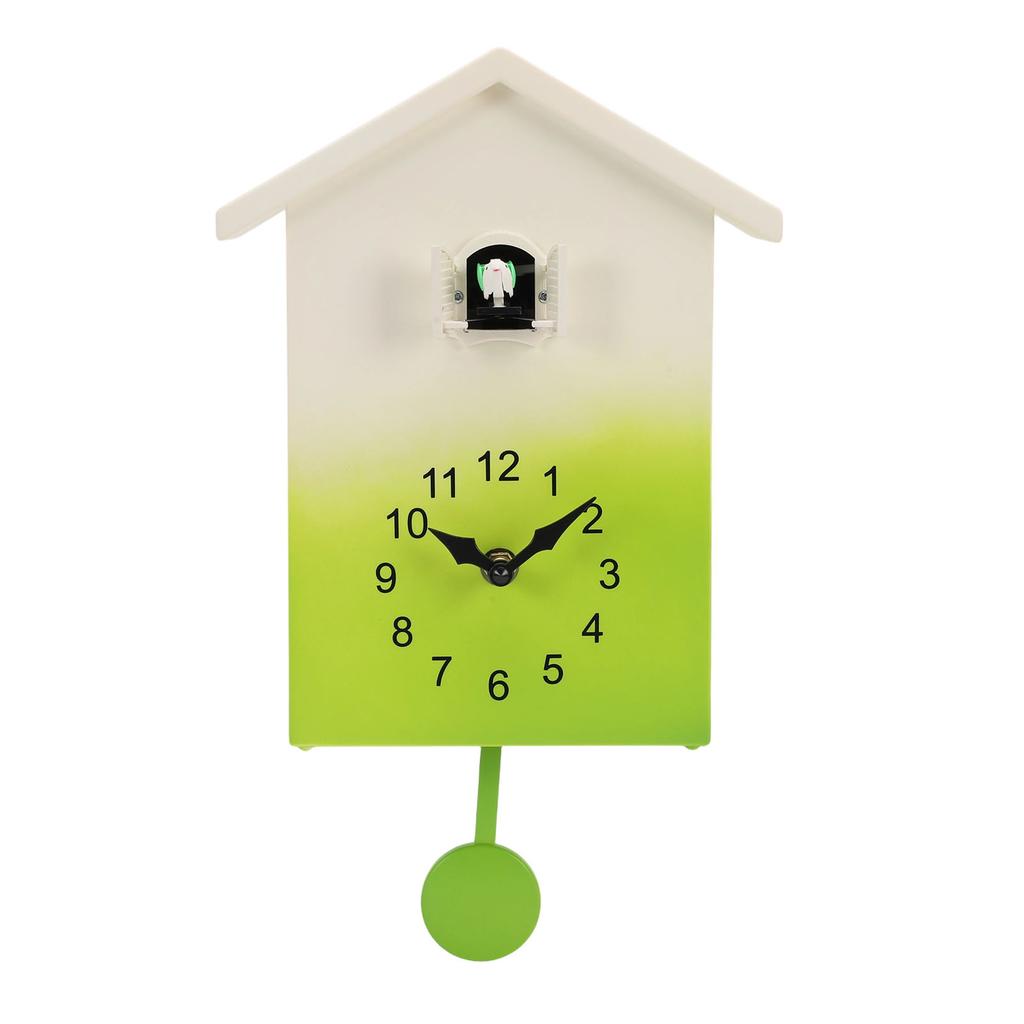 Cuckoo Clock with Cuckoo Bird Voices Modern Battery Operated Hourly Chiming Wall Clock for Study Living Room